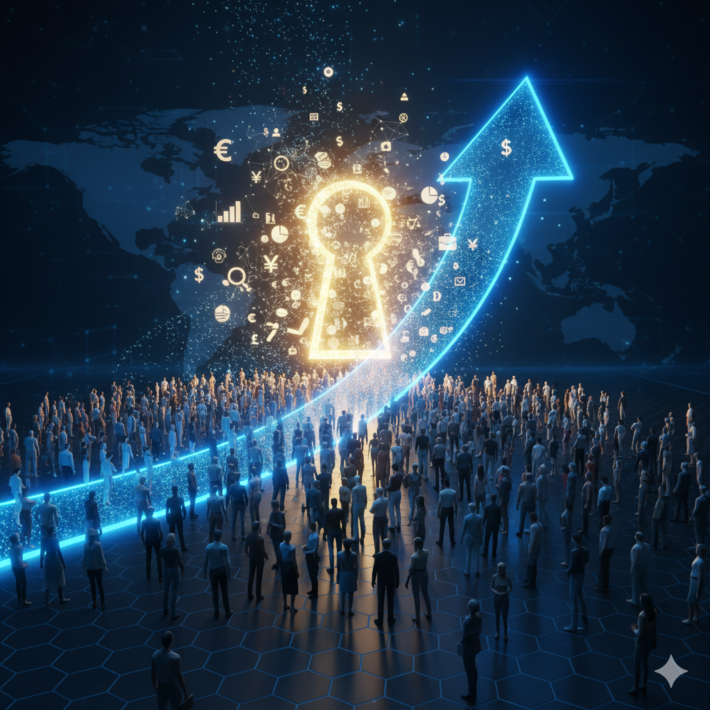 تصویر گرافیکی رشد و توسعه کسب‌وکار با داده‌های بیزینس نامبر